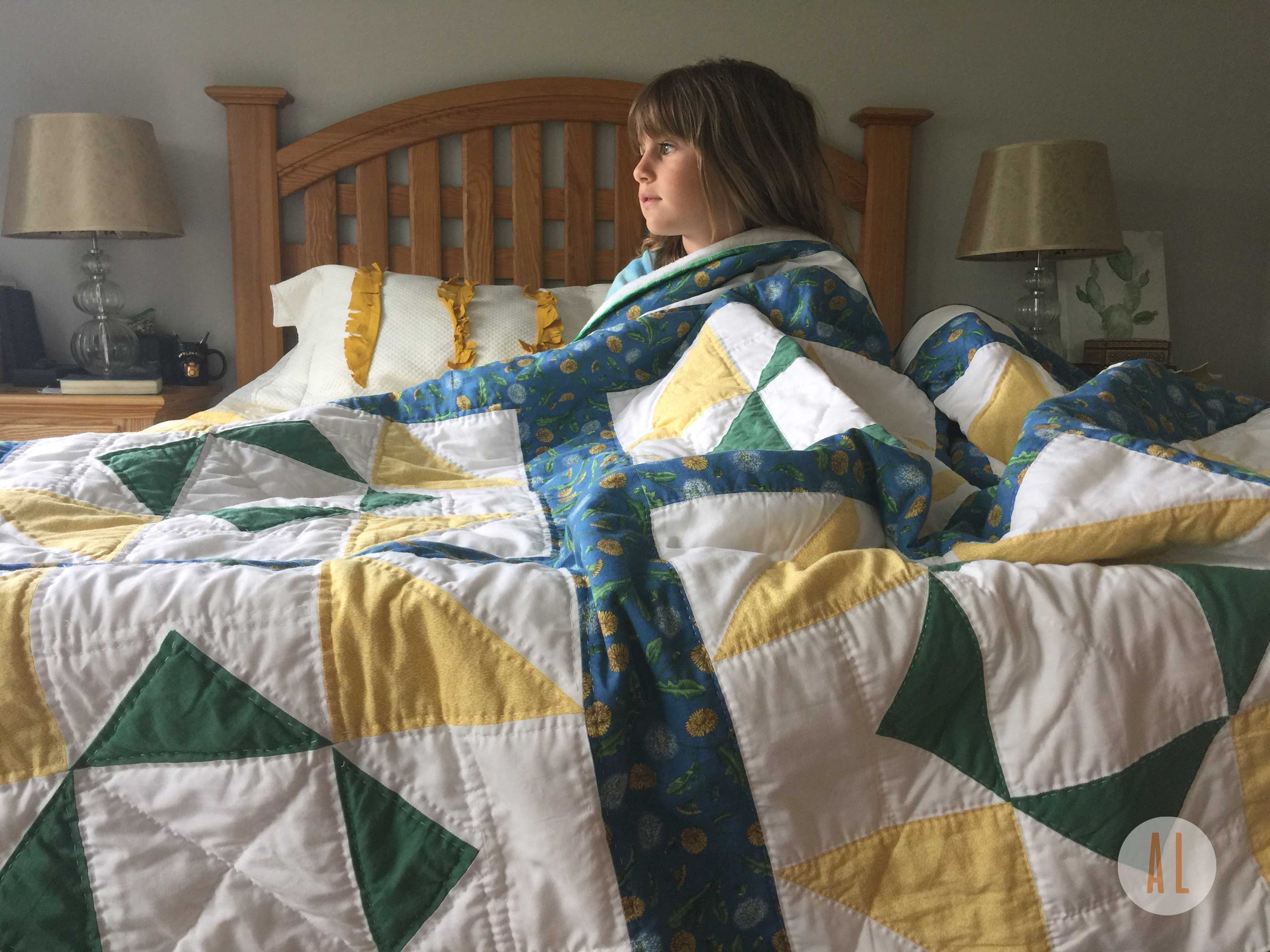 first quilt, Ohio star quilt