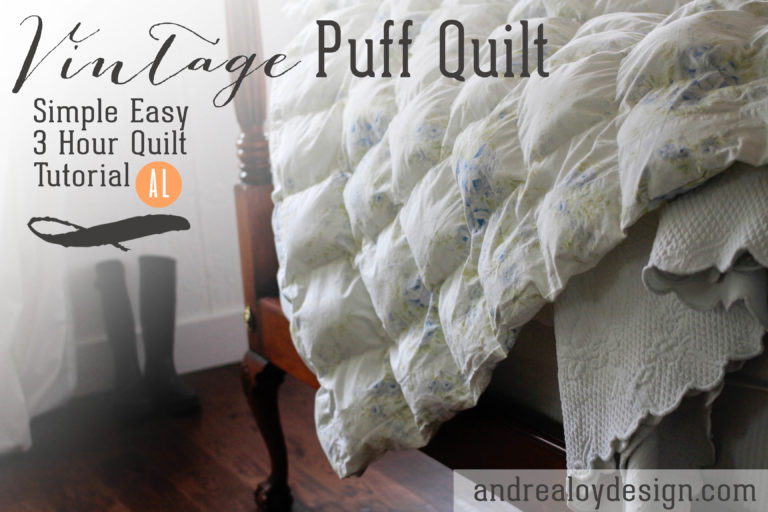 Vintage Puff Quilt - AndreaLoyDesign.com